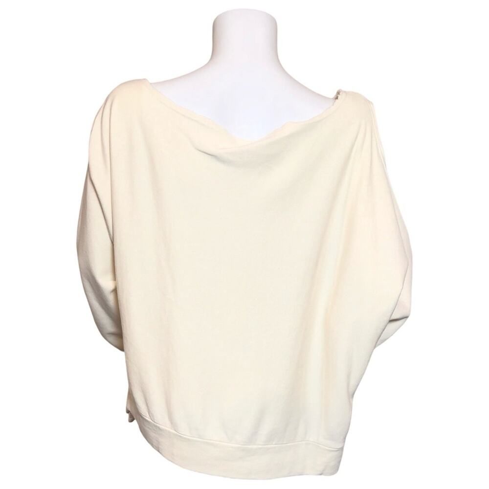 #T40 Lanston One Shoulder Pullover in Cream SZ L $139 - Picture 8 of 12